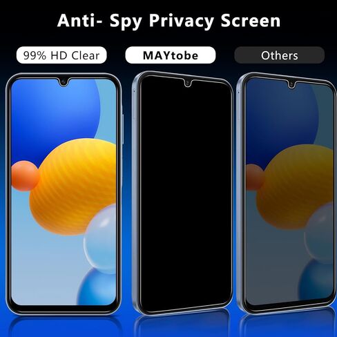 MAYtobe [2-Pack] Screen Protector Designed for Samsung Galaxy A15 5G Tempered Glass, Bubble Free, Anti Scratch, Easy to Install in Saudi Arabia