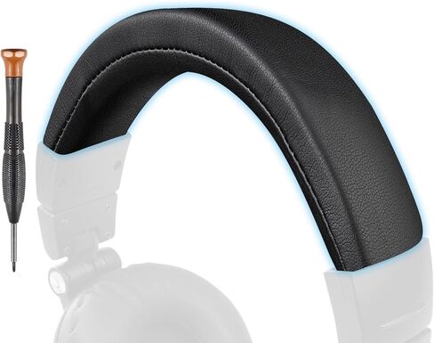 SOPROM Protein Leather Replacement Headstrap Pad Kit for Audio Technica ATH M50, M50X, M50XWH, Headband Cover Repair Part for M50XBT, M50XBT2, M50S/LE,M50xSTS Headphones, Easy DIY Installation(Black) in Kuwait