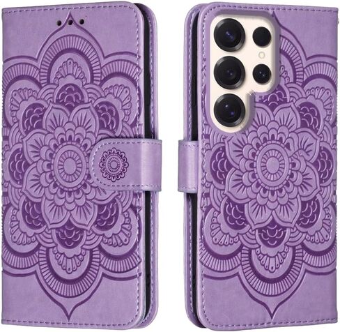 for Samsung Galaxy S25 Ultra 5G Case Wallet with Card Holder Kickstand Magnetic Soft Leather Flip Fold Case for Samsung S25 Ultra Cover (Purple) in Saudi Arabia