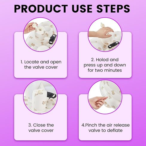 Inflatable Infant Seat, Sit-Stand Infant Floor Seat - Built-in Air Pump - 3-Point Adjustable Harness Harness Infant Seat, Portable Infant Seat，Baby Bath Seat，Suitable for 3-36 Months in Saudi Arabia
