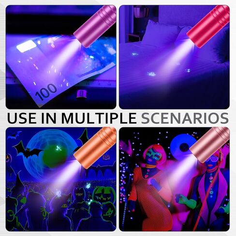 24 Pack UV Blacklight Flashlights Bulk ، 395nm UV Pen Light with Clip ، LED Handheld Blacklight Detector for Leak Pet Pet Urine Hotel Form in Kuwait