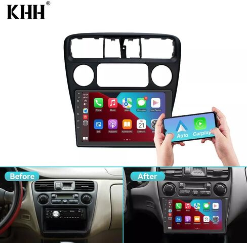 9 بوصة Android 13.0 سيارة استريو الراديو لـ Honda Accord 6th 1998 1999 2000 2001 2002 جهاز استقبال صوت شاشة تعمل باللمس مع Carplay Android Auto WiFi GPS Navigation Bluetooth FM AM MIC Camera Camera ، 2+32G in Saudi Arabia