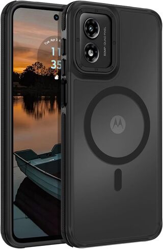 Guagua for Motorola Moto G Stylus 5G 2024 CASE متوافقة مع Magsafe Moto G stylus Magnetic Case Slim Slim Matte Matte Screats Procratch Case For Moto G Stylus 5G 2024 ، Black in Kuwait