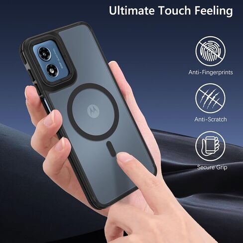 Guagua for Motorola Moto G Stylus 5G 2024 CASE متوافقة مع Magsafe Moto G stylus Magnetic Case Slim Slim Matte Matte Screats Procratch Case For Moto G Stylus 5G 2024 ، Black in Kuwait