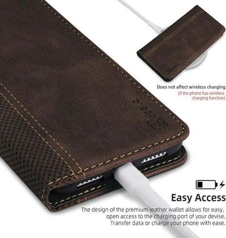 Mobile Phone Case Compatible with Google Pixel 9/Pixel 9 Pro Case Protective PU Leather Flip Case Stand Wallet Folding Case Bag Case with [Card Slot] [Stand Function] [Magnetic] Dark Brown in Saudi Arabia