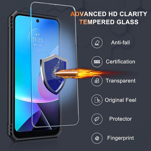 Janmitta متوافق مع Moto Razr 2024/Razr+ Plus 2024 مع حبل + حماية المفصلات + حامل حلقة الإصبع، غطاء هاتف مقاوم للصدمات بطبقة مزدوجة، أسود in Kuwait