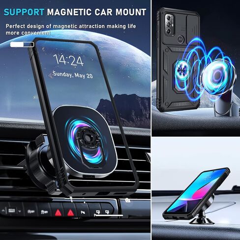 Janmitta متوافق مع Moto Razr 2024/Razr+ Plus 2024 مع حبل + حماية المفصلات + حامل حلقة الإصبع، غطاء هاتف مقاوم للصدمات بطبقة مزدوجة، أسود in Kuwait