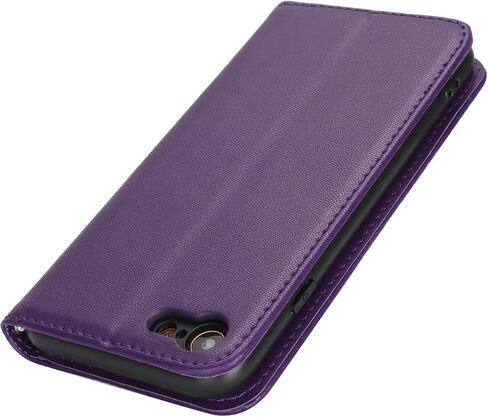 for iPhone 8 iPhone SE 2022/2020 Wallet Case for Women,for iPhone 7 Case with Card Holder and Wrist Strap,PU Leather Shockproof Magnetic Kickstand Flip Phone Case-Purple in Saudi Arabia