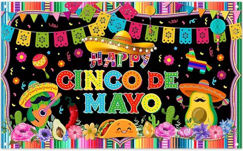 72x43inch سعيد Cinco de Mayo Backdrop Mexican Fiesta موضوع خلفية كرنفال ديكورات الحزب in Saudi Arabia
