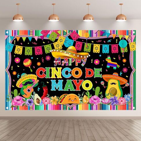 72x43inch سعيد Cinco de Mayo Backdrop Mexican Fiesta موضوع خلفية كرنفال ديكورات الحزب in Saudi Arabia