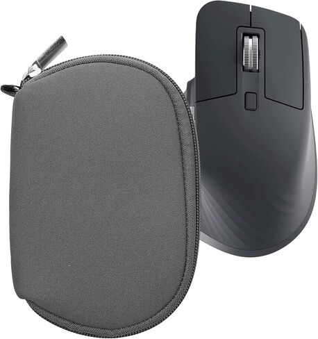 kwmobile Neoprene Case Compatible with Logitech MX Master 3 / Master 3S / Master 2S - Case for Mouse Soft Pouch Carry Bag - Dark Grey in Saudi Arabia