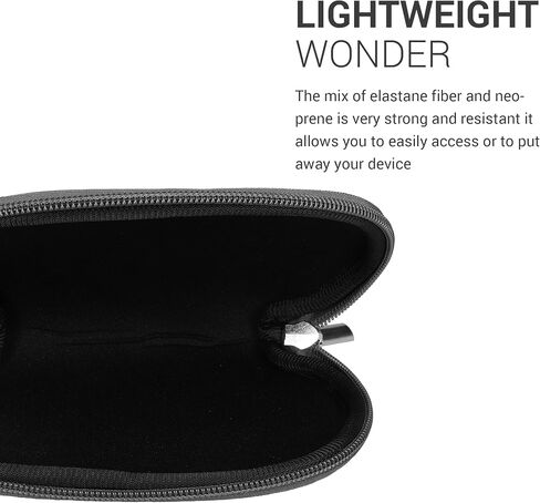 kwmobile Neoprene Case Compatible with Logitech MX Master 3 / Master 3S / Master 2S - Case for Mouse Soft Pouch Carry Bag - Dark Grey in Saudi Arabia