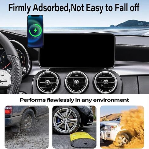 حامل هاتف السيارة لعام 2016-2019 مرسيدس بنز GLC/2015-2018 C-Class Accessories تنطبق على شاشة تعمل باللمس 7 بوصة 15W شاشة شاحنة لاسلكية سريعة in Kuwait