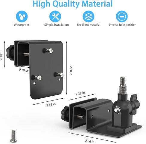 Gutter Bracket Mount for Reolink Argus PT 3MP/4MP/5MP/2K,Reolink Argus PT 4K/8MP, Reolink Go PT Ultra Camera and Solar Panel (1pack,Black) in Saudi Arabia