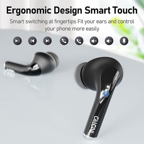 Wireless Earbuds, Bluetooth Headphones 5.3 with LED Power Display Charging Case,True Wireless Earphones Deep Bass Stereo Sound TWS Microphone, IP67Waterproof for Sleep Sport Workout Gam in Saudi Arabia