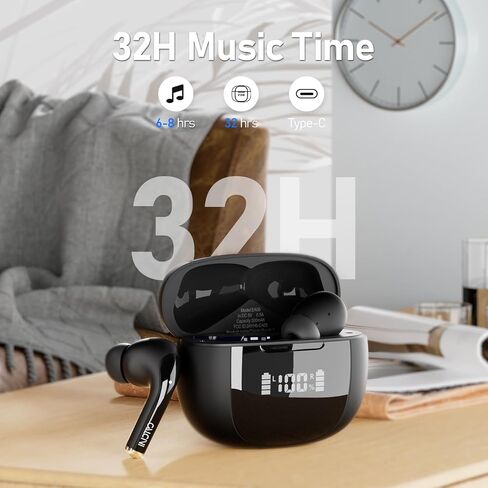 Wireless Earbuds, Bluetooth Headphones 5.3 with LED Power Display Charging Case,True Wireless Earphones Deep Bass Stereo Sound TWS Microphone, IP67Waterproof for Sleep Sport Workout Gam in Saudi Arabia