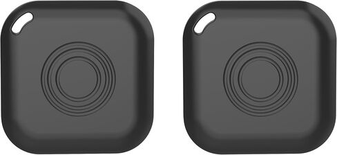Air Tag-2 Pack Smart Bluetooth Tracker, Airtag Holder Works with Apple Find My (iOS Only) Key Finder Item Locator with Sound, Waterproof GPS Tracker for Pets, Luggage, Children etc.(Black) in Saudi Arabia