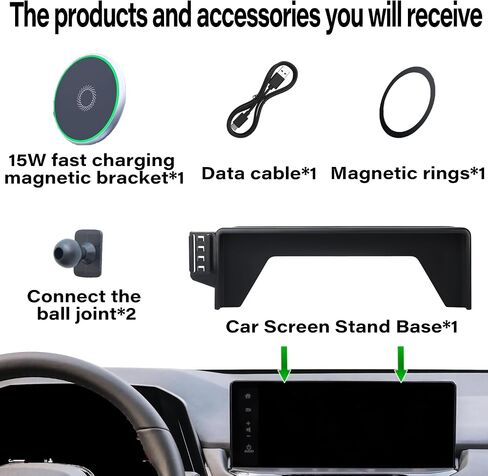 Car Phone Holder for 2023 2024 2025 Honda Accord Accessories Apply to 12.3 Inch Touch Screen 15W Fast Wireless Charger Screen Fixed Clip Cell Phone Mount Hands-Free 360 Degree Rotation in Saudi Arabia