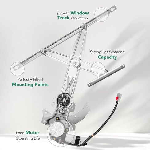 منظم نوافذ الطاقة لجانب الركاب الأمامي YHTAUTO مع مجموعة محرك لسيارة Honda Civic 1996-2000 كوبيه (قابس 2 دبابيس) in Kuwait