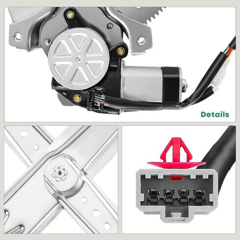 منظم نوافذ الطاقة لجانب الركاب الأمامي YHTAUTO مع مجموعة محرك لسيارة Honda Civic 1996-2000 كوبيه (قابس 2 دبابيس) in Kuwait