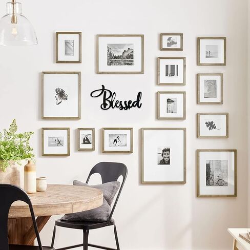Family 3D Wood Art Word Script Cutout Sign (12x6 inches), Black Rustic Family Word Sign Cut Out Plaque for Farmhouse, Home, Dining Room Kitchen, Living Room, Bedroom in Saudi Arabia