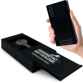 Magnetic Key Holder 2-Pack – Hide a Key Under Car, for Home, Office, or Vehicle – Strong Magnet, Waterproof Plastic Case for Secure Hidden Spare Keys Diversion Safe for Keys
