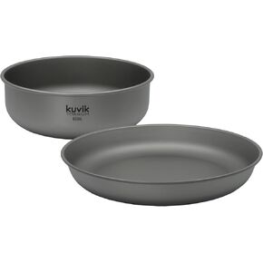 Kuvik Titanium 650ml (22 oz) Bowl & Titanium 195mm (7.7") Plate Bundle