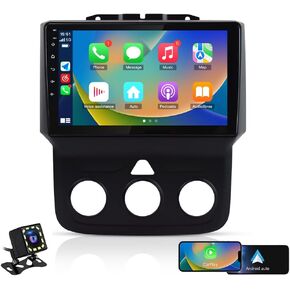 9 inch Touch Screen Car Stereo Radio for Dodge Ram 1500 2500 3500 from 2013 to 2018 Built in Wireless Carplay Android Auto Head Unit with Bluetooth DSP GPS FM WiFi