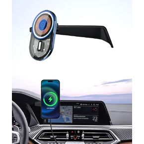 Wireless charging car phone holder For 2024 2025 BMW The X5 / 2024 2025 BMW X6 /2023-2025 BMW X7 Accessories 14.9-inch Screen Fixed Clip,360° Rotation car phone mount Compatible with MagSafe