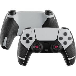 Geekshare G.S.TAC PS5 مجموعة تحكم الجلد ، 20pcs Soft Silicone وحدة تحكم محكم الالتصاق ملصقات مقاومة مقاومة للانزلاق لمقاومة مقاومة للعرق لوحدة تحكم PS5 مع ملصقات زر الزناد