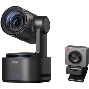OBSBOT Tail 2 PTZR NDI Camera 4K@60FPS Bundle Meet 2-4K Webcam for PC, Pro AI Tracking, 1/1.5" CMOS, 50MP, 5X Optical Zoom, 12X Hybrid Zoom, SDI/HDMI/IP/USB 3.0 Output, Live Streaming.