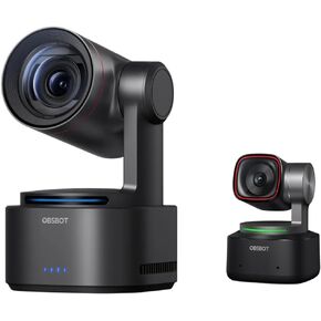 OBSBOT Tail 2 PTZR NDI Camera 4K@60FPS Bundle Tiny 2 Webcam 4K, Pro AI Tracking, 1/1.5" CMOS, 50MP, 5X Optical Zoom, 12X Hybrid Zoom, SDI/HDMI/IP/USB 3.0 Output, Live Streaming Production.