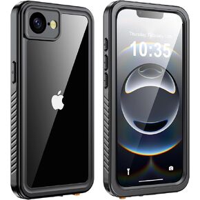 ANTSHARE for iPhone 16E Case, IP68 Waterproof with Built-in Screen Protector&Lens Protector [14FT Military Shockproof] Full Body Heavy Duty Protective Phone Case for iPhone 16E, Black