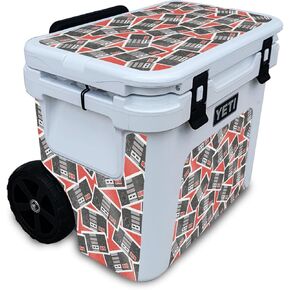 Glossy Glitter Cooler Skin Compatible with Yeti Roadie 32 Wheeled Cooler - Retro Controllers 3 - Premium 3M Vinyl Protective Wrap Decal Cover - Easy to Apply | Crafted in The USA by MightySkins