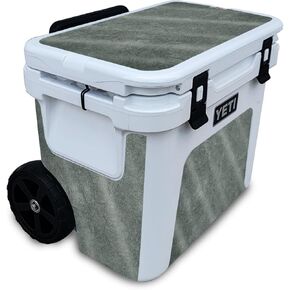 Glossy Glitter Cooler Skin Compatible with Yeti Roadie 32 Wheeled Cooler - Green Stone - Premium 3M Vinyl Protective Wrap Decal Cover - Easy to Apply | Crafted in The USA by MightySkins