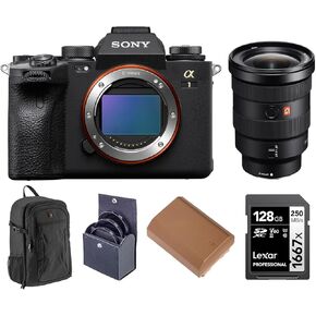 Sony Alpha 1 Mirrorless Camera, Bundle with FE 16-35mm f/2.8 GM Lens, Alpine 200 Backpack, 128GB UHS-II SDXC Memory Card, Extra Battery, 82mm Filter Kit