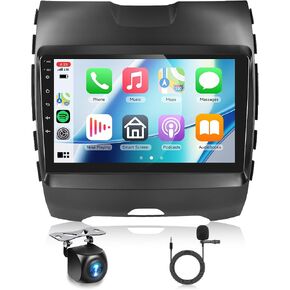 2+64G Android Car Radio Car Stereo for Ford Edge 2015-2018 with Wireless Carplay Android Auto, 9’’ Touch Screen Head Unit with Bluetooth GPS Navigation WiFi Mirror Link FM/RDS EQ Backup Camera SWC