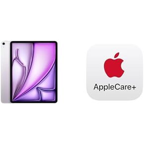 Apple iPad Air 13-inch with M3 chip Built for Apple Intelligence, Liquid Retina Display, 512GB, 12MP Front/Back Camera, Wi-Fi 6E + 5G Cellular, Touch ID — Purple with AppleCare+ (2 Years)