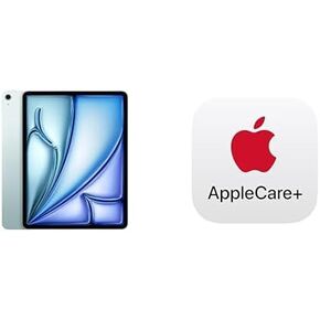 Apple iPad Air مع رقاقة M3 مصممة لذكاء Apple ، شاشة شبكية العين السائلة ، 256 جيجابايت ، كاميرا أمامية/خلفية 12 ميجابكسل ، Wi-Fi 6E ، معرف اللمس ، عمر البطارية طوال اليوم-الأزرق مع AppleCare+ (2 سنة)