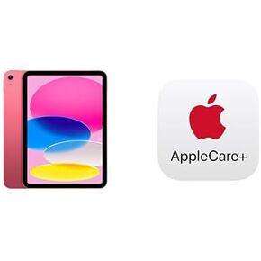 Apple iPad 11 بوصة: رقاقة A16 ، طراز 11 بوصة ، شاشة شبكية شبكية سائلة ، 256 جيجا بايت ، Wi-Fi 6 ، 12 ميجا بكسل/12 ميجابكسل ، الكاميرا الخلفية ، معرف اللمس ، عمر البطارية طوال اليوم-وردي مع AppleCare+ (عامين)