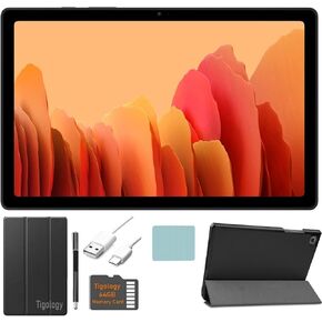 SAMSUNG Galaxy Tab A7 10.4'' (2000x1200) TFT Display Wi-Fi Tablet Bundle, Qualcomm Snapdragon 662, 3GB RAM, 64GB Storage, Bluetooth, Dolby Atmos Audio, Gold, Android 10 OS + Accessories