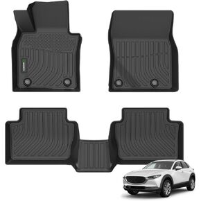 ANBINGO® Floor Mats & Cargo Liner Set Fit for 2023 2024 2025 Mazda CX-50 All Weather Protection TPE Anti-Slip Automotive Floor Liners, Fits 1st & 2nd Row Full Set Custom Accessories, Black