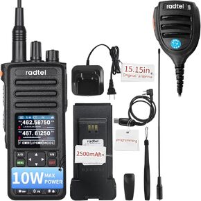 Radtel RT-730 10W Heavy Duty Walkie Talkie, Tri Band Ham Radios with Speaker mic