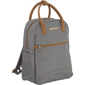 London Fog Regent Platinum 17" Commuter Backpack, Silver