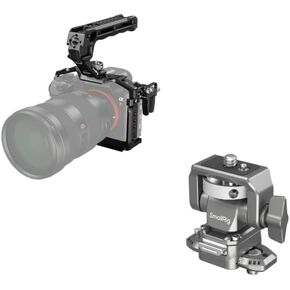 SmallRig A7 III / A7R III Camera Cage Kit and Quick Release Camera Monitor Mount with Integrated NATO Rail