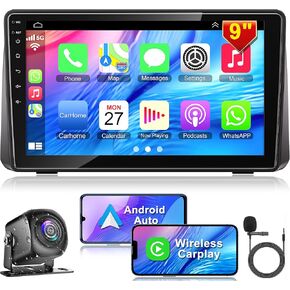 4+64 Android 13 Car Radio for Dodge Grand Caravan 2008-2020, Chrysler Grand Voyager/Town&Country 2011-2015, 9 Inch Screen Car Stereo with Wireless Carplay&Android Auto,GPS/WiFi/Bluetooth/FM,DSP 0304