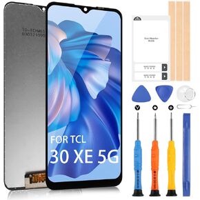 Screen Replacement for TCL 30 XE 5G LCD Display T767W Touch Screen Digitizer Full Assembly with Repair Tools (Black,6.52 inch)