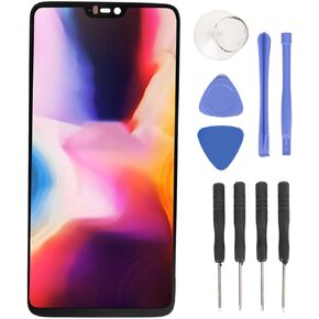 Screen Replacement for Oneplus 6, OLED LCD Display Assembly with Repair Tools for A6000 A6003, 6.28 Inch 2280 X 1080px Phone