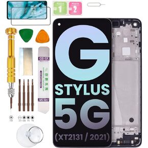 LCD Display Assembly for Motorola Moto G Stylus 5G Version (2021 Version) XT2131 Screen Replacement kit (Black)