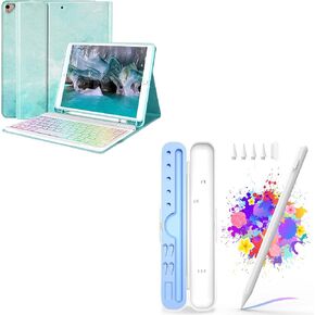 FUWANG Compatible with iPad 9th Generation Keyboard Case 10.2"(2021)/8th Gen/7th Gen Bundle with Stylus Pen for iPad 9th&10th Generation